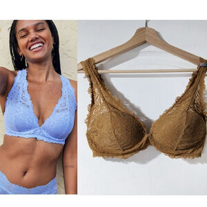 NWT Aerie | Real Power Wireless Push Up Sunflower Lace Bra 34C